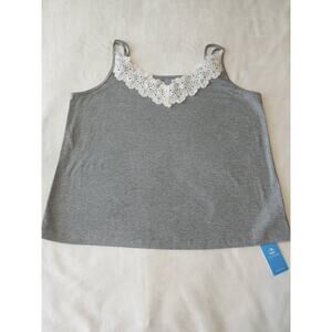 Cushep Blouse Top Straps Women Size Small Gray V-neck